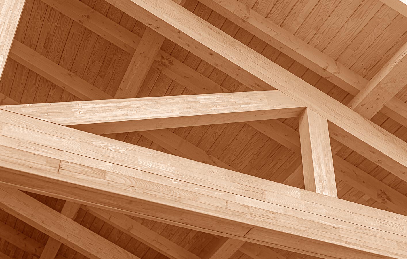 BSH - das richtige Holz für große Decken in Halen Stabile Decke mit BSH - Brettschichtholzbalken